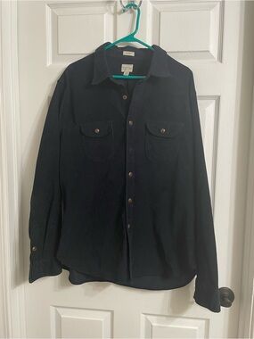 J. Crew deep navy classic button up corduroy shirt
